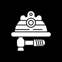 Hut-Glyphe invertiertes Symbol vektor