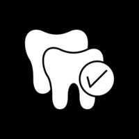 Dental Untersuchung Glyphe invertiert Symbol vektor