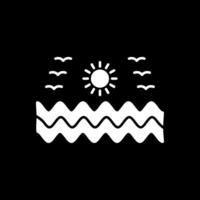 Meerwasser-Glyphe invertiertes Symbol vektor