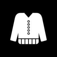 Pullover-Glyphe invertiertes Symbol vektor