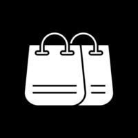 Einkaufstasche Glyphe umgekehrtes Symbol vektor