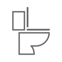 toalett skål med öppen leda sida se. ikon isolerat på vit bakgrund. vektor