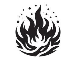 Feuer Silhouette Symbol Grafik Logo Design vektor