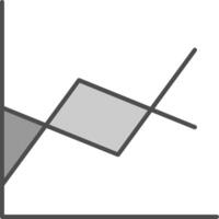 linje Diagram fylla ikon vektor