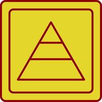 Pyramidenlinie zweifarbiges Symbol vektor