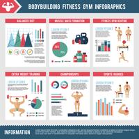 bodybuilding fitness gym infographics vektor