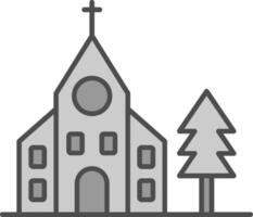 kyrka fylla ikon vektor