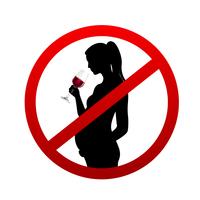 Schwangere aufhören zu trinken vektor