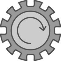 redskap hjul teckning fylla ikon vektor