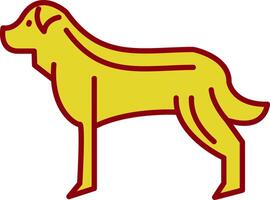 Hund Linie Kreis Symbol vektor