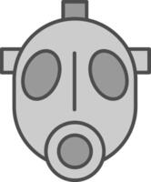 gas mask fylla ikon vektor