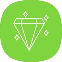 Diamant Linie Kurve Symbol vektor