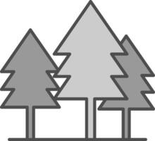 träd fylla ikon vektor