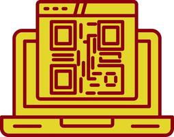 qr-Codezeile zweifarbiges Symbol vektor