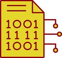 kryptering data linje två Färg ikon vektor