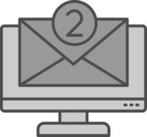 E-Mail-Zeile zweifarbiges Symbol vektor