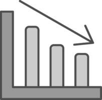 Linie Diagramm Stutfohlen Symbol vektor