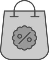 Einkaufen Tasche Stutfohlen Symbol vektor