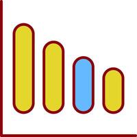 Bar Diagramm Linie Kreis Symbol vektor