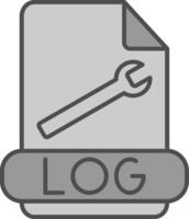 Log Format Stutfohlen Symbol vektor