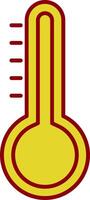 Temperaturlinie zweifarbiges Symbol vektor