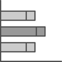 bar Diagram fylla ikon vektor