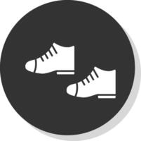 skor glyf grå cirkel ikon vektor