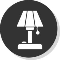 Fußboden Lampe Glyphe grau Kreis Symbol vektor