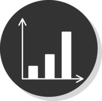 tillväxt glyf grå cirkel ikon vektor