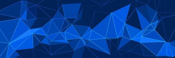 abstrakt blå polygonal bakgrund med trianglar vektor