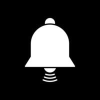 Glocke Glyphe umgekehrtes Symbol vektor