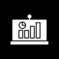 Statistiken Glyphe invertiert Symbol vektor