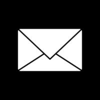 E-Mail-Glyphe invertiertes Symbol vektor