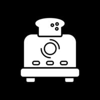 Toaster-Glyphe invertiertes Symbol vektor