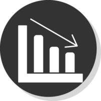 Linie Diagramm Glyphe grau Kreis Symbol vektor