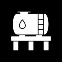 Tank-Glyphe invertiertes Symbol vektor