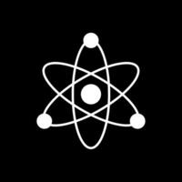 Atom-Glyphe invertiertes Symbol vektor