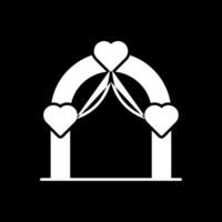 Hochzeit Bogen Glyphe invertiert Symbol vektor