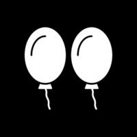 Ballons Glyphe umgekehrtes Symbol vektor