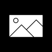 Fotoalbum-Glyphe invertiertes Symbol vektor