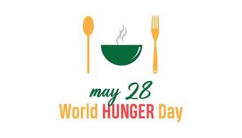 Welt Hunger Tag beobachtete jeder Jahr im kann 28. Vorlage zum Hintergrund, Banner, Karte, Poster mit Text Inschrift. vektor