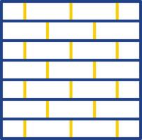 brickwall linje två färgikonen vektor