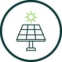 Solar- Panel Linie Kreis Symbol vektor