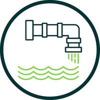 Wasser Verschmutzung Linie Kreis Symbol vektor