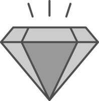 diamant fylla ikon vektor