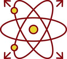 Atomlinie zweifarbiges Symbol vektor