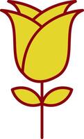 Rose Linie Kreis Symbol vektor