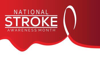 nationell stroke medvetenhet månad observerats varje år i Maj. mall för bakgrund, baner, kort, affisch med text inskrift. vektor