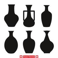 eklektisch Vase Designs mischen und Spiel zum einzigartig Kombinationen vektor