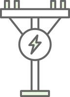 elektrisch Pole Stutfohlen Symbol vektor